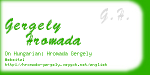 gergely hromada business card